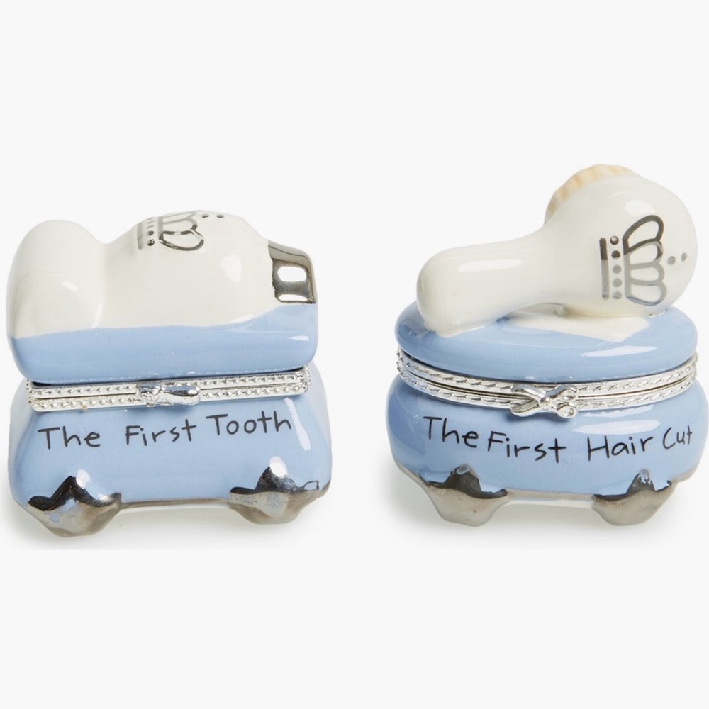 Mud Pie ‘Prince’ First Tooth & Curl Treasure Box Set